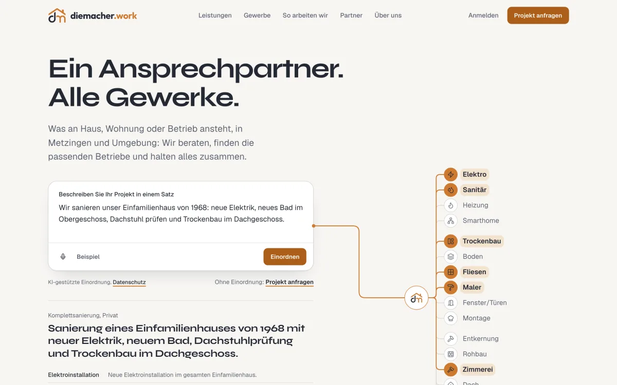 Screenshot der Website die macher