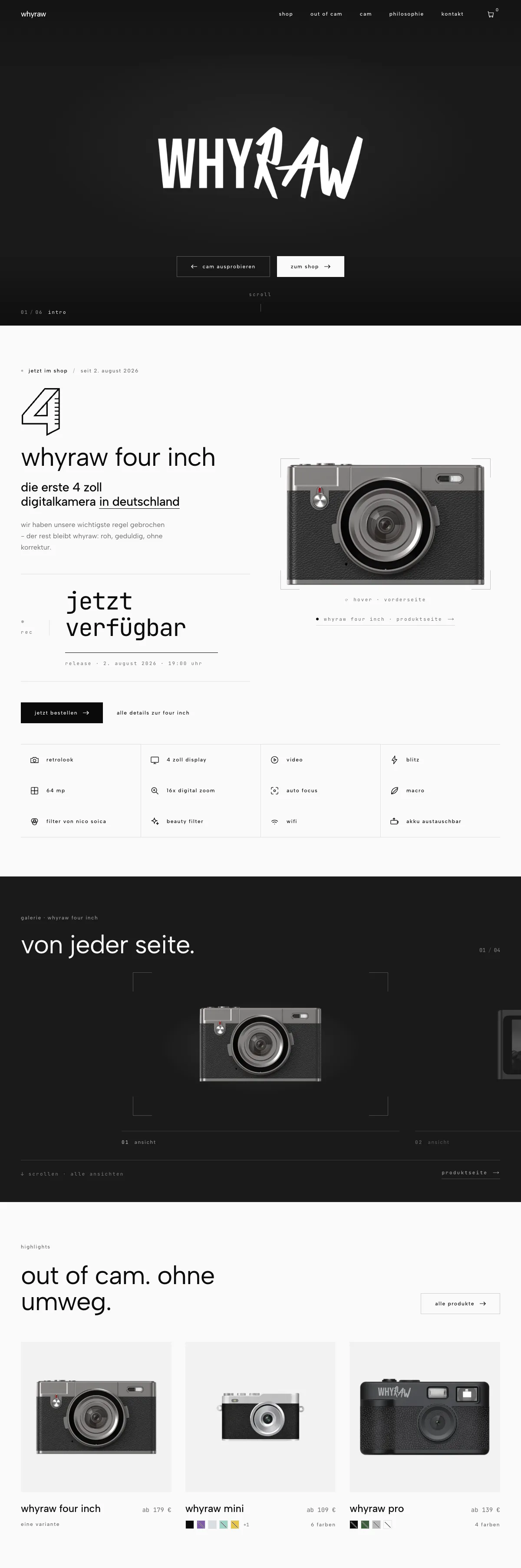Screenshot der Website whyraw